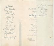 DON BENNETT (MIDDLESEX & ARSENAL) 1955 WEDDING INVITATION - MULTI SIGNED