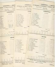 CORNWALL V DEVON CRICKET SCORECARDS - 1961, 1962 & 1964