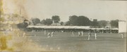 ENGLAND TOUR TO INDIA 1933-34 CRICKET PHOTOGRAPH - JARDINE AND VALENTINE BATTING AGAINST VICEROY