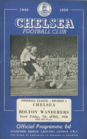 CHELSEA V BOLTON WANDERERS 1949-50 FOOTBALL PROGRAMME
