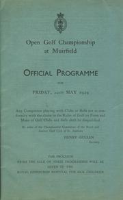 OPEN GOLF CHAMPIONSHIP 1929 (MUIRFIELD) PROGRAMME