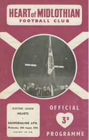 HEARTS V DUNFERMLINE ATHLETIC 1958-59 FOOTBALL PROGRAMME