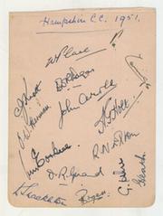 HAMPSHIRE 1951 CRICKET AUTOGRAPHS