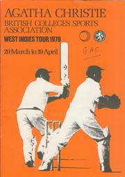 AGATHA CHRISTIE BRITISH COLLEGES SPORTS ASSOCIATION (TOUR TO WEST INDIES) 1979 CRICKET BROCHURE