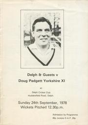DELPH & GUESTS V DOUG PADGETT YORKSHIRE XI 1978 CRICKET PROGRAMME