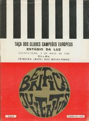 BENFICA V JUVENTUS 1968 (EUROPEAN CUP SEMI-FINAL) FOOTBALL PROGRAMME