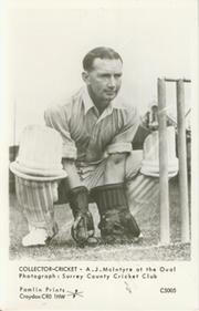 ARTHUR MCINTYRE (SURREY & ENGLAND) CRICKET POSTCARD