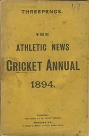 ATHLETIC NEWS CRICKET ANNUAL 1894