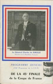A.S. SAINT-ETIENNE V F.C. NANCY 1962 (FRENCH CUP FINAL) FOOTBALL PROGRAMME