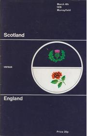 SCOTLAND V ENGLAND 1978 RUGBY UNION PROGRAMME