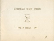 MASHONALAND COUNTRY DISTRICTS - TOUR IN BRITAIN 1964