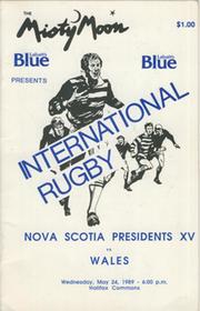 NOVIA SCOTIA PRESIDENTS XV V WALES 1989 RUGBY PROGRAMME - SIGNED BY WALES TEAM