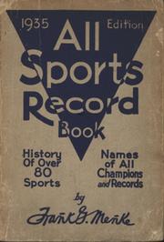 ALL SPORTS RECORD BOOK - 1935 EDITION