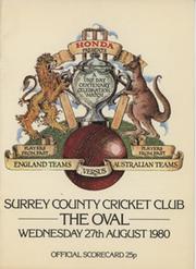 ENGLAND PAST V AUSTRALIA PAST 1980 CRICKET PROGRAMME 