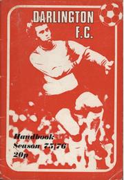 DARLINGTON F.C.  OFFICIAL HANDBOOK 1975-76