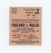 ENGLAND V WALES 1943 FOOTBALL TICKET
