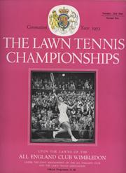 WIMBLEDON CHAMPIONSHIPS 1953 (DAY 2) TENNIS PROGRAMME