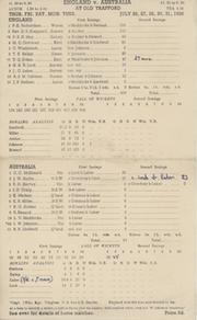 ENGLAND V AUSTRALIA 1956 (LAKER