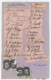 LIVERPOOL & LEICESTER CITY 1930-31 SIGNED ALBUM PAGE
