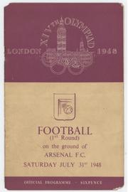 LONDON OLYMPICS 1948 - GREAT BRITAIN V HOLLAND FOOTBALL PROGRAMME (HIGHBURY)