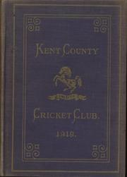 KENT COUNTY CRICKET CLUB 1919 [BLUE BOOK]