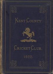 KENT COUNTY CRICKET CLUB 1922 [BLUE BOOK]