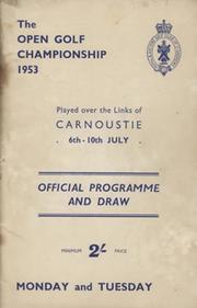 OPEN CHAMPIONSHIP 1953 (CARNOUSTIE) GOLF PROGRAMME