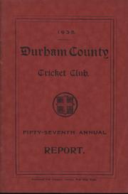 DURHAM COUNTY CRICKET CLUB ANNUAL REPORT 1938