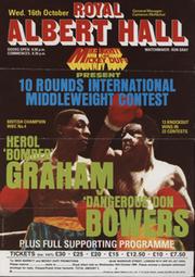 HEROL GRAHAM V DON BOWERS 1985 BOXING POSTER