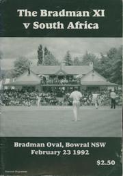 THE BRADMAN XI V SOUTH AFRICA 1992 (BEFORE WORLD CUP) CRICKET PROGRAMME