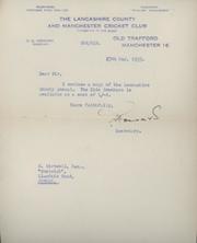 GEOFFREY HOWARD (MIDDLESEX) 1953 CRICKET LETTER