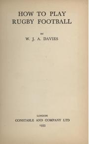 HOW TO PLAY RUGBY FOOTBALL