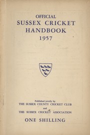 OFFICIAL SUSSEX CRICKET HANDBOOK 1957