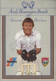 ANDY BRASSINGTON (GLOUCESTERSHIRE) 1988 SIGNED CRICKET BENEFIT BROCHURE
