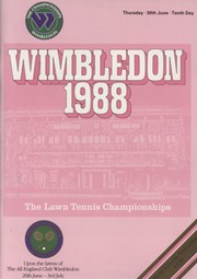 WIMBLEDON CHAMPIONSHIPS 1988 TENNIS PROGRAMME