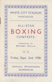 AL DELANEY V JACK LONDON 1938 BOXING PROGRAMME