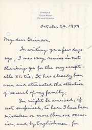  CHRISTY MORRIS (PHILADELPHIANS) 1959 CRICKET LETTER
