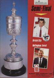 BRISTOL CITY V NOTTINGHAM FOREST 1989 (LEAGUE CUP SEMI-FINAL) FOOTBALL PROGRAMME