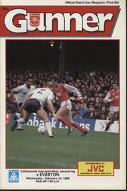 ARSENAL V EVERTON 1988 (LEAGUE CUP SEMI FINAL) FOOTBALL PROGRAMME