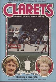 BURNLEY V LIVERPOOL 1983 (LEAGUE CUP SEMI FINAL) FOOTBALL PROGRAMME