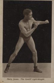 HARRY JONES (WALES) BOXING POSTCARD