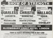 ERROL CHRISTIE V JOEL BONNETAZ 1984 (BLOOMSBURY) BOXING FLYER