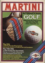 MARTINI INTERNATIONAL GOLF CHAMPIONSHIP 1980 (WENTWORTH) OFFICIAL PROGRAMME