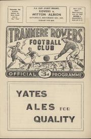 TRANMERE ROVERS V WITTON ALBION (FA CUP 1ST RD) 1957-58 FOOTBALL PROGRAMME
