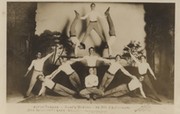 GYMNASTICS DISPLAY POSTCARD  -THE INAUGURATION OF THE MISSION TURN HALL (SAN FRANCISCO) 1910