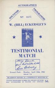 BLACKBURN ROVERS XI V ECKERSLEY