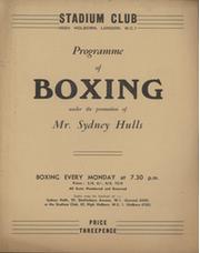 DAVE FINN V LES GREENAWAY 1940 BOXING PROGRAMME