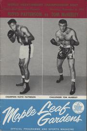 FLOYD PATTERSON V TOM MCNEELEY 1961 BOXING PROGRAMME