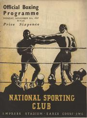 HARRY LISTER V EDDIE STEELE 1937 BOXING PROGRAMME