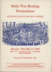EDDIE SMITH V MICK MORRIS (MANCHESTER) 1983 BOXING PROGRAMME